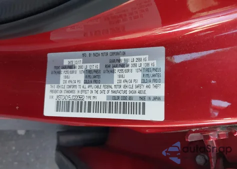 2018 Mazda Cx-9 Touring z USA, uszkodzony, nr VIN JM3TCACY5J0220562